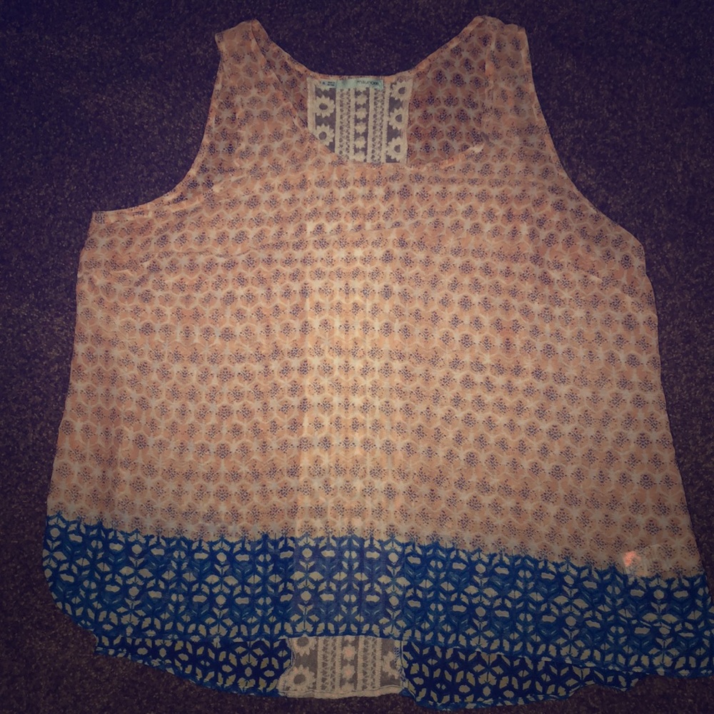 Cute summer tank lace on back